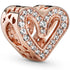 Pandora Rose Sparkling Freehand Heart Charm