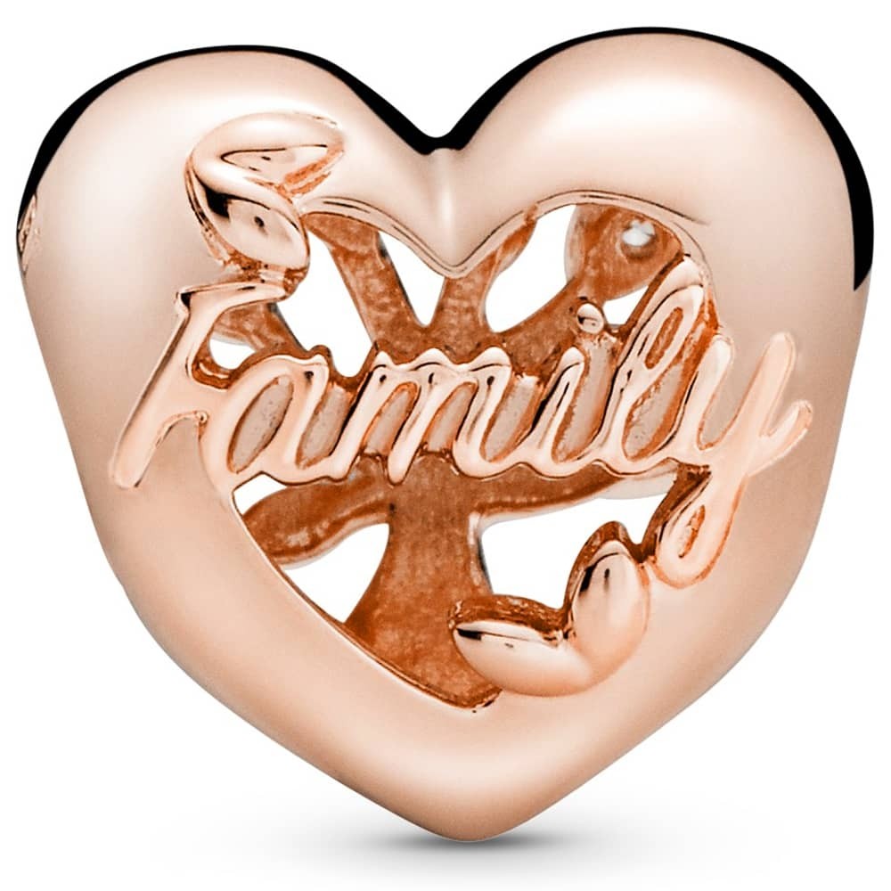 Pandora Rose Openwork Family Tree Heart Charm