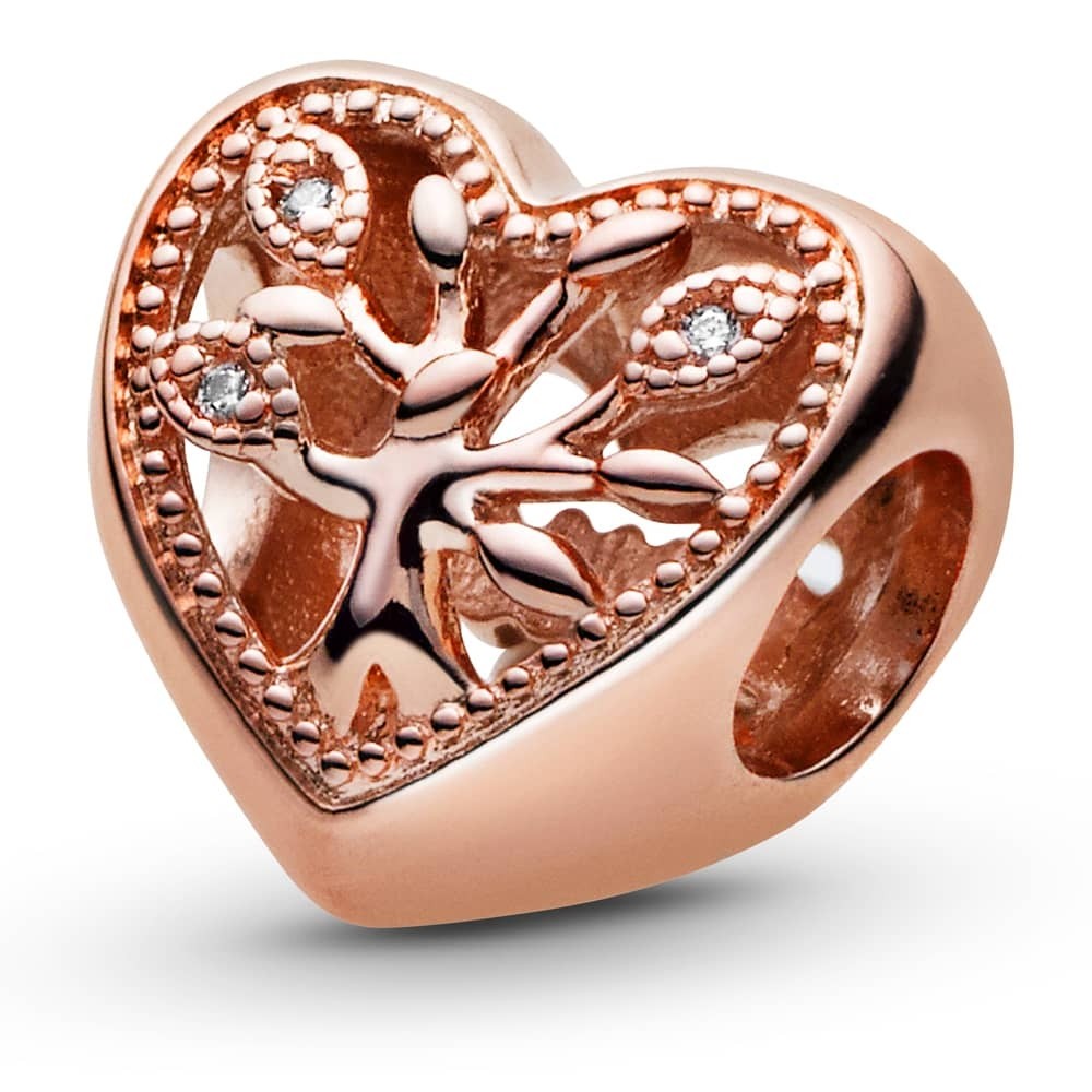 Pandora Rose Openwork Family Tree Heart Charm