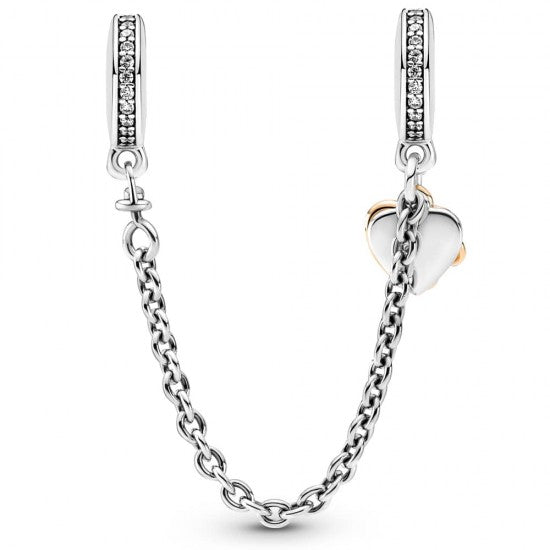 Pandora Family Heart Safety Chain Charm