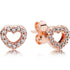 Pandora Rose Open Heart Stud Earrings 280528CZ