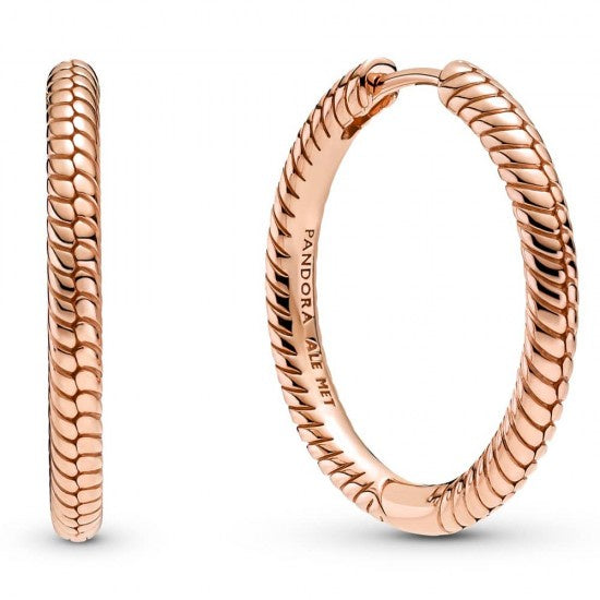 Pandora Rose Snake Chain Hoop Earrings 289532C00