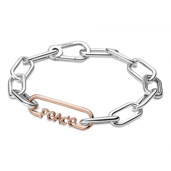 Pandora Me Rose Gold Peace Script Word Link