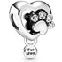 Pandora Paw Print and Heart Family Animal Charm 798873C01