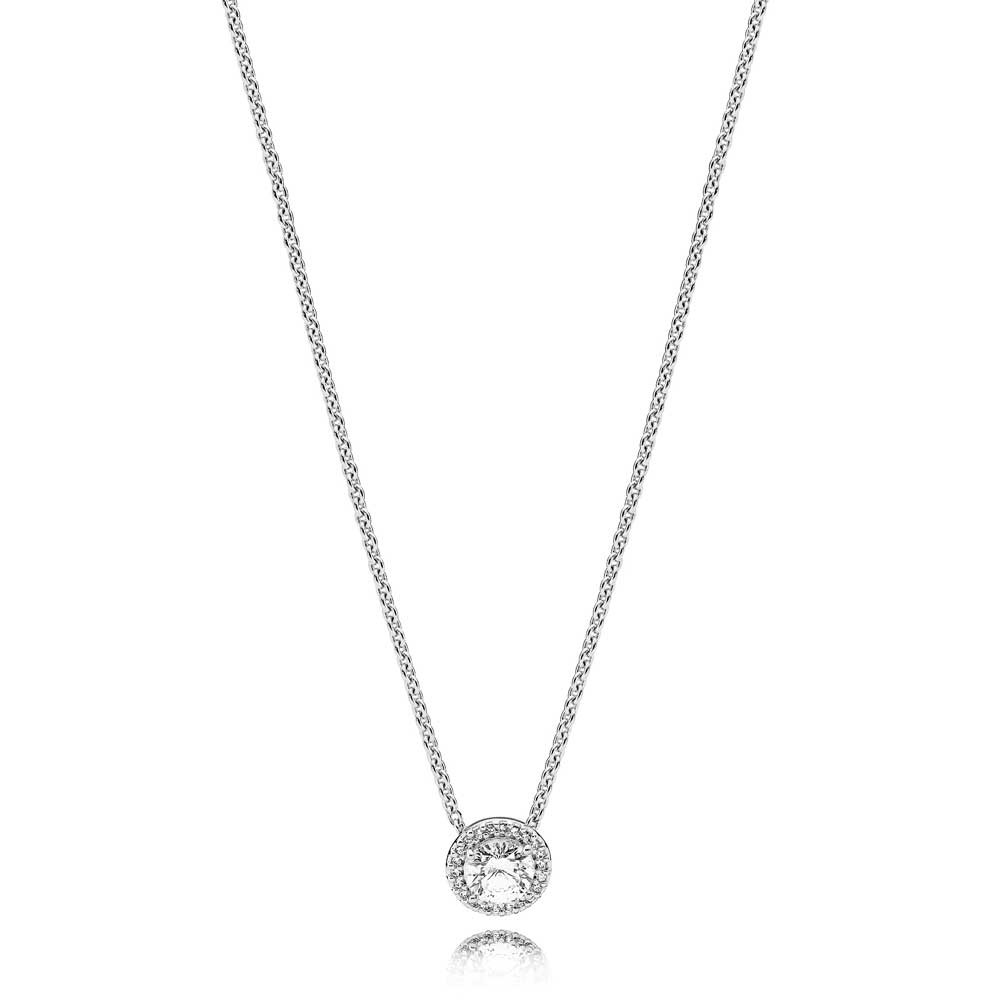 Pandora Round Sparkle Halo Necklace 396240CZ-45