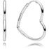 Pandora Asymmetric Heart Hoop Earrings '297822
