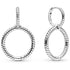 Pandora Snake ChainDouble Hoop Earrings 299562C00