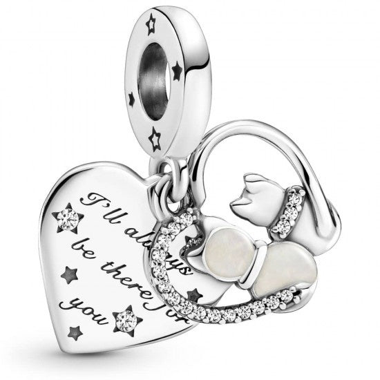 Pandora Cats Heart Dangle Charm 799546C01