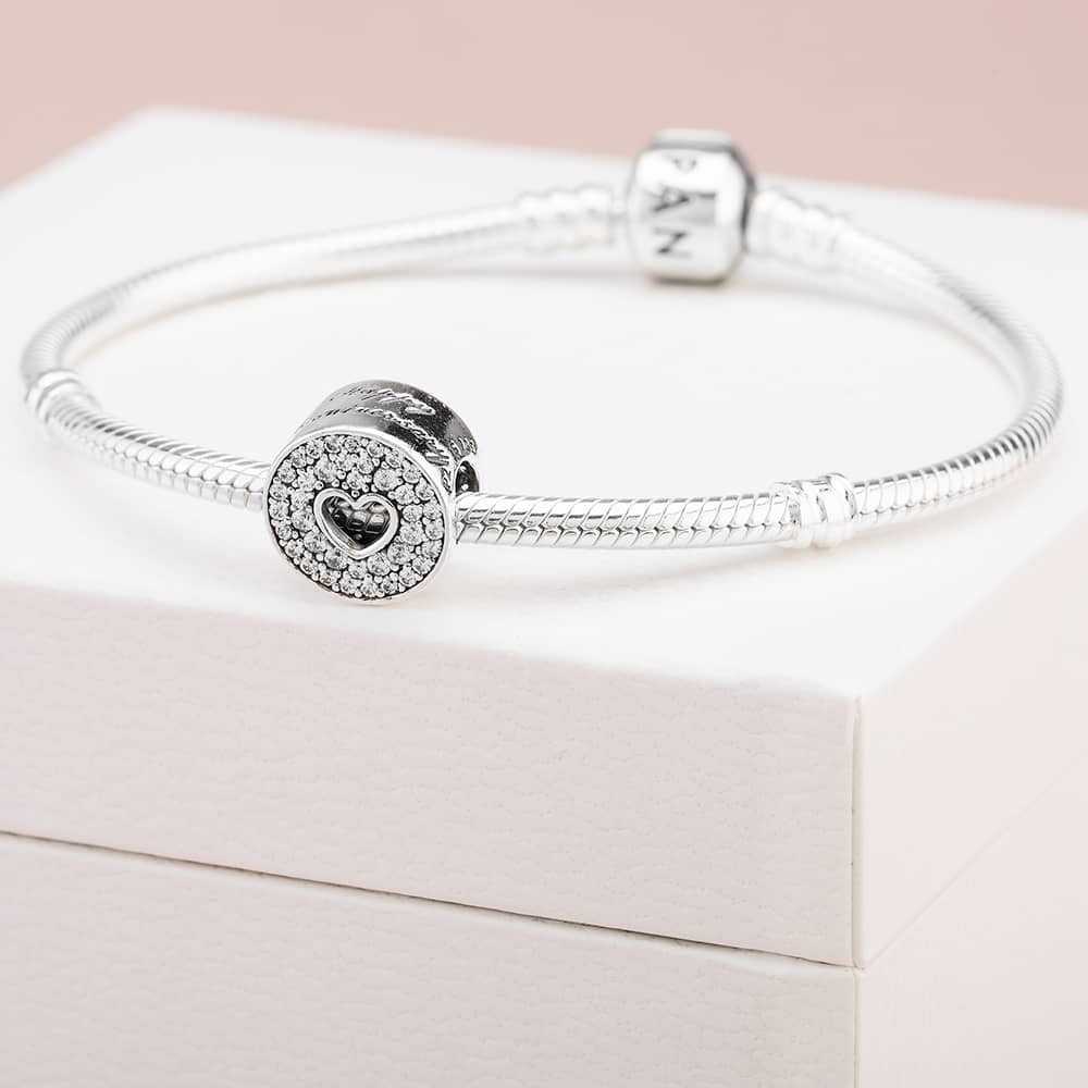 Pandora Pave and Heart Anniversary Charm