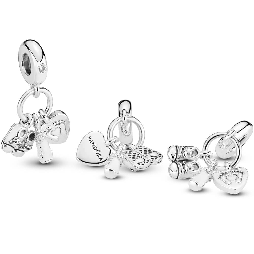 Pandora Baby Bottle and Shoes Dangle Charm