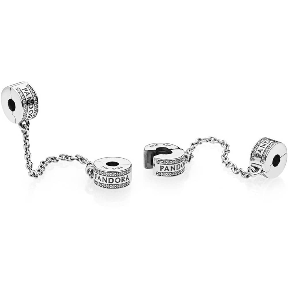Pandora Logo Safety Chain Clip Charm