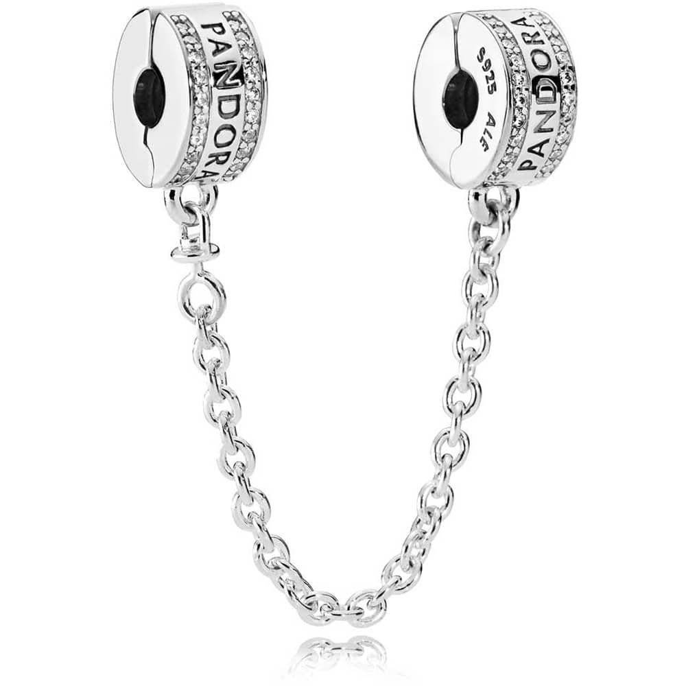 Pandora Logo Safety Chain Clip Charm 792057CZ-05