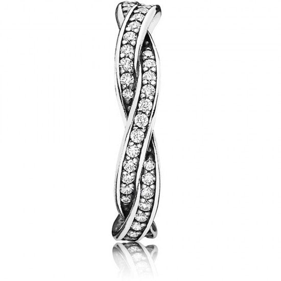 Pandora Sparkling Twisted Lines Ring – Tylers Department Store