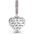 Pandora Pink Heart and Mum Family Dangle Charm