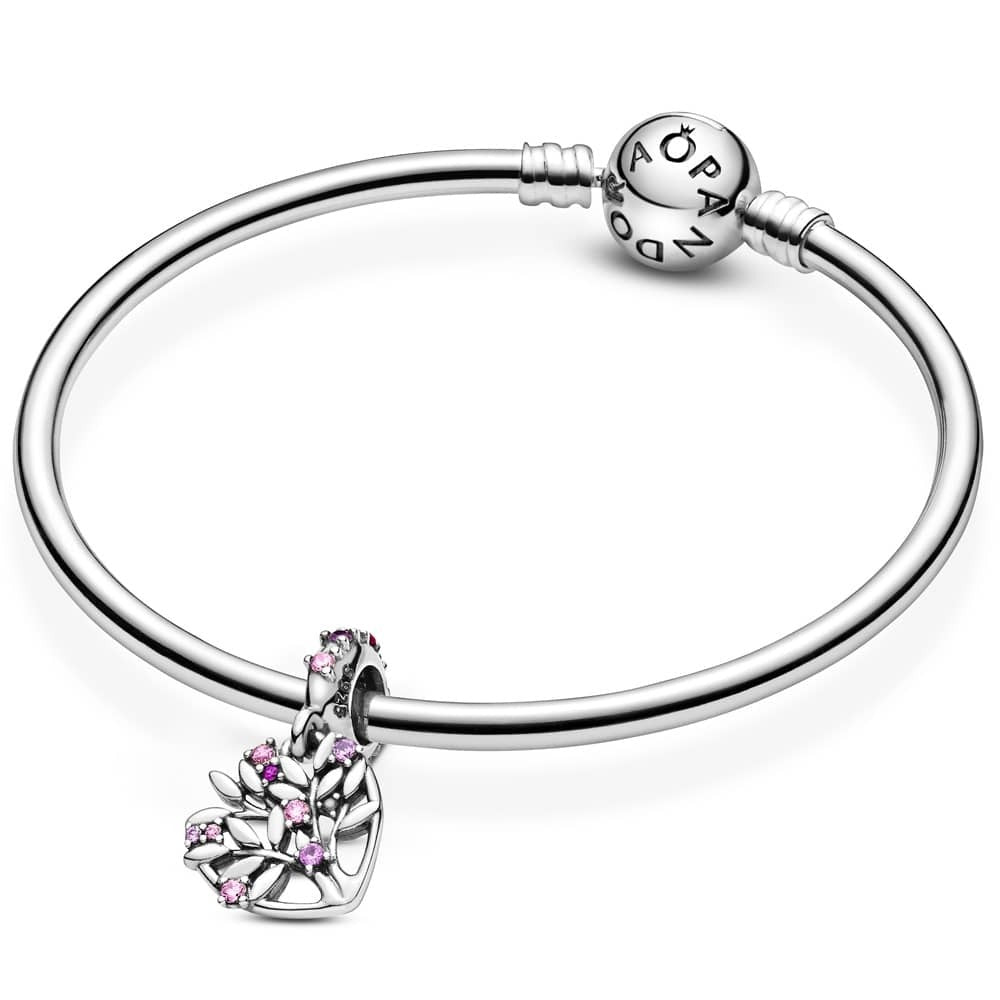 Pandora Pink Heart Family Tree Dangle Charm