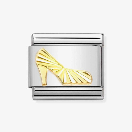 Nomination Yellow Gold Etched Detail Shoe Charm