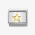 Nomination Yellow Gold Etched Detail Star Charm