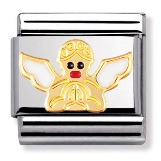 Nomination Yellow Gold White Angel Charm