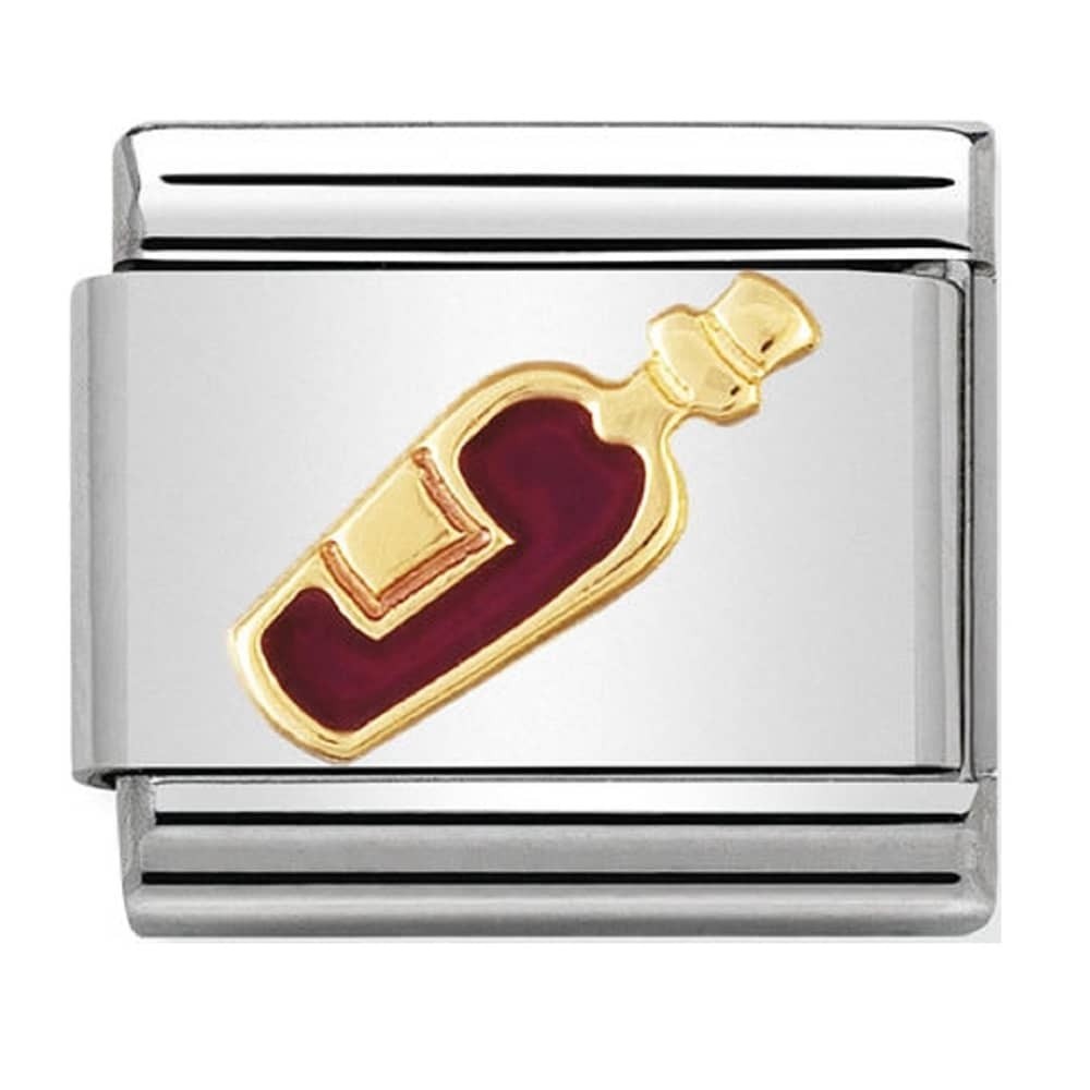 Nomination Yellow Gold Red Wine Charm