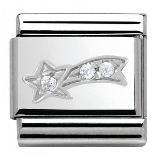 Nomination Silver CZ Shooting Star Charm
