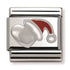 Nomination Silver Heart With Santa Hat Charm