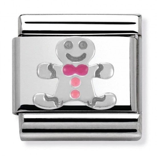 Nomination Silver Gingerbread Man Charm