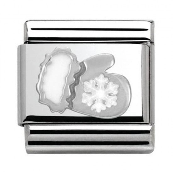 Nomination Silver Mitten and Snowflake Charm