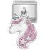 Nomination Classic Silvershine White And Pink Glitter Unicorn Drop Charm