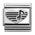 Nomination Classic  Silvershine Symbols Heart with Musical Note Charm