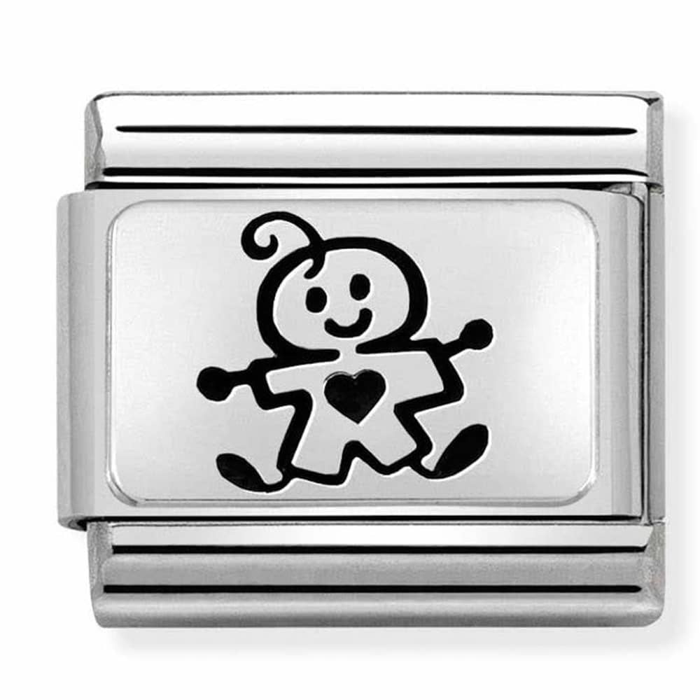 Nomination Classic Silvershine Illustrated Baby Boy Charm