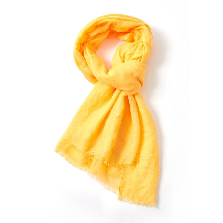 Yellow Plain Scarf