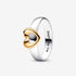 Pandora Radiant Two-tone Sliding Heart Ring