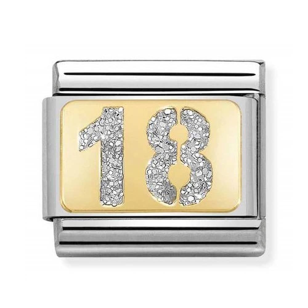 Nomination Yellow Gold Glitter Age 18 Charm