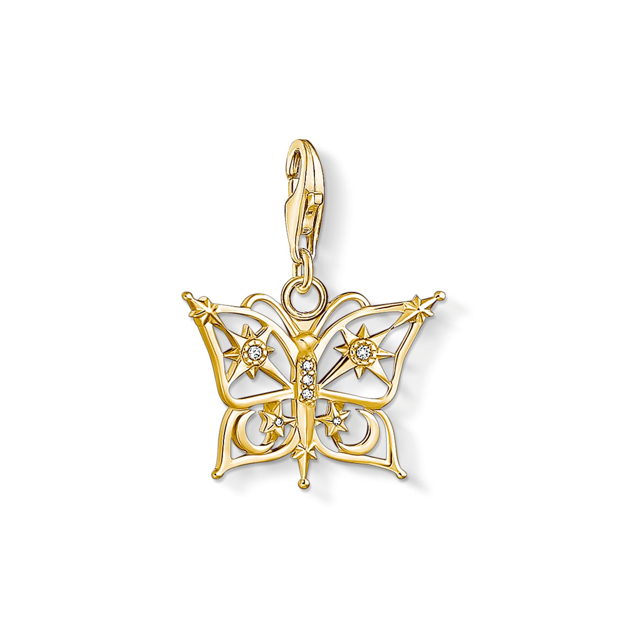 Thomas Sabo Butterfly Moon & Star Gold Charm