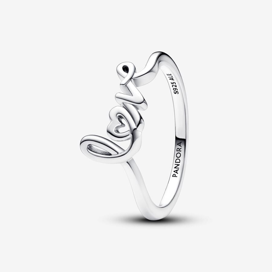 Pandora Handwritten Love Ring