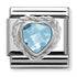 Nomination Classic Silvershine Faceted Hearts Light Blue Cubic Zirconia Charm