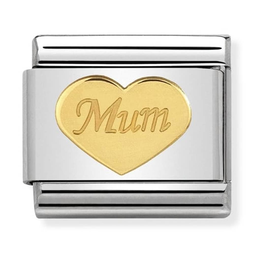 Nomination Yellow Gold Mum Heart Charm