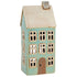 Village Tall Blue House Tea Light Holder