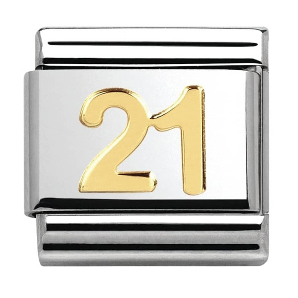 Nominaton Yellow Gold Age 21 Charm