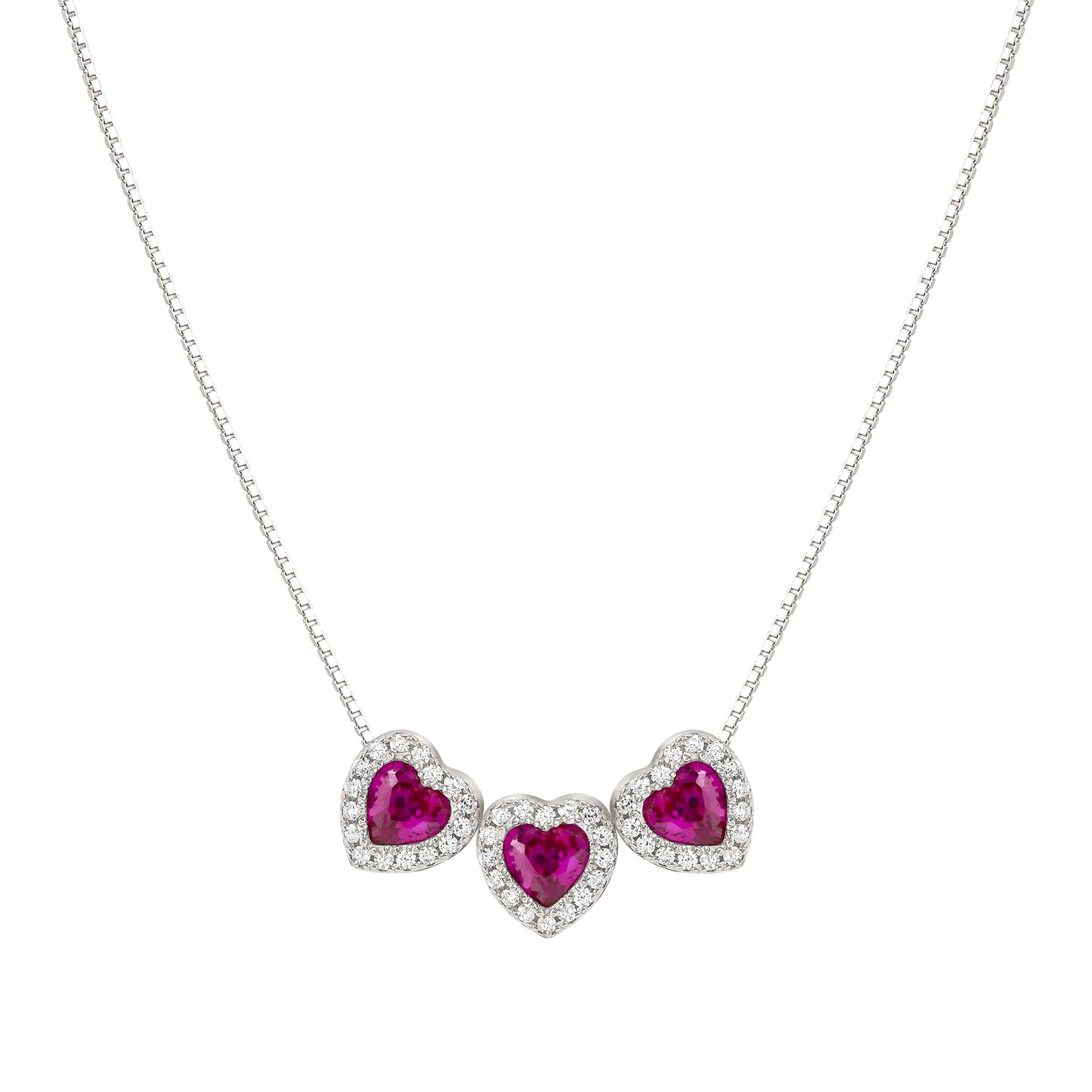 Nomination AllMyLove Red Three Heart Necklace