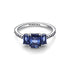 Pandora Blue Rectangular Three Stone Sparkling Ring