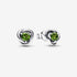 Pandora August Spring Green Eternity Circle Stud Earrings