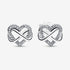 Pandora Sparkling Infinity Heart Stud Earrings