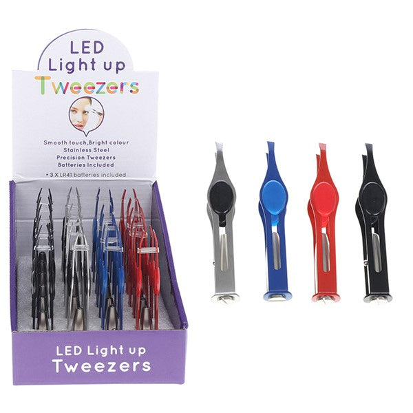 LED Light Tweezers Assorted Colours