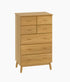 Malmo Oak 4 Over 3 Tall Bedroom Chest