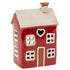 Village Pottery Heart House Tealight Red