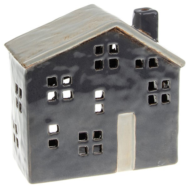 Village Pottery Town House Large Grey Tealight