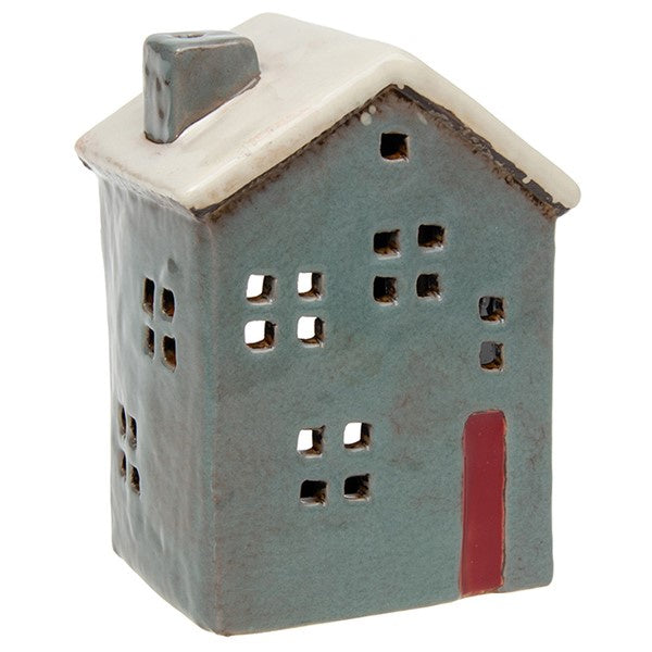 Village Pottery Town House Grey Tealight