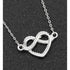 Love Knot Double Knot Silver Plated Necklace