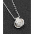Love Knot Rope Effect Silver Plated Necklace